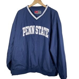 Pro Player Penn State Nittany Lions V-Neck Windbreaker Pullover Navy  Mens XL